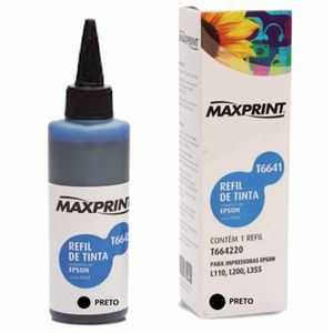 Refil Compatível Epson T664120 100ml Preto (664)* 2350 Maxprint - UN