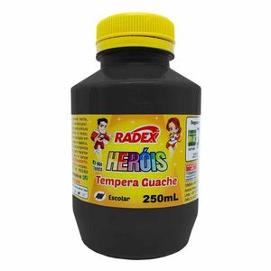 Tinta Guache 250ml College Preto 2571 Radex - UN