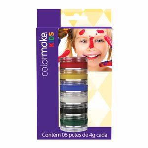 Tinta Facial 15ml Kids com 06 Cores 1211 / Kit / Yur