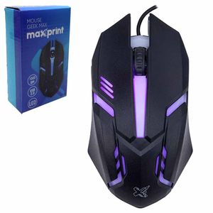 Mouse Usb 1000dpi Geek Max Preto 0083 Maxprint - UN