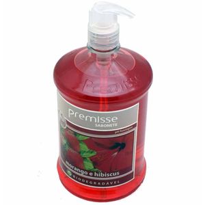 Sabonete Líquido 1 Litros Morango Hibisc9 0111 Premisse - UN