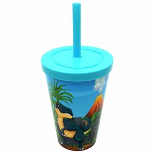 Copo Baby 350 ML com Canudo Dinossauro Tiffany 95748 | UN | Neoplas