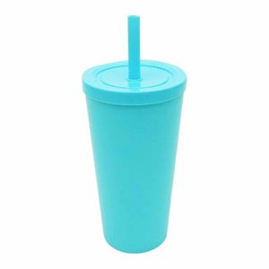 Copo Teen Cup 400ml com Canudo Azul Tiffany 93322 | UN | Neoplas