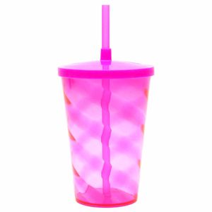 Copo Euphoria 700 ML com Canudo Rosa Neon 97003 | UN | Neoplas