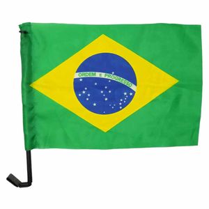 Bandeira Brasil Plástica 30 x 49 cm com Haste | UN | JM