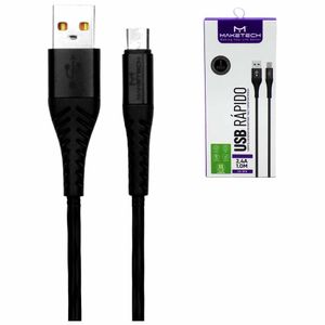 Cabo USB x Micro-USB (1M) Preto Nylon CA101 | UN | Mtech
