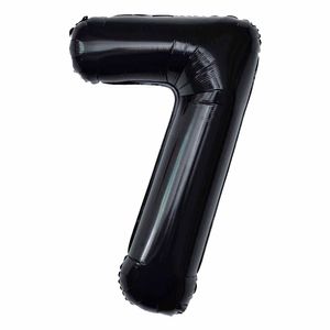 Balão Metalizado Número 7 Preto 8664 Make+ - UN