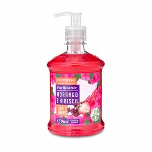 Sabonete Líquido Pump 450 ml Morango e Hibisco 1450 Premisse - UN