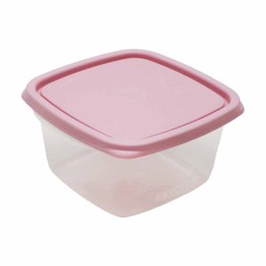 Pote Plástico Quadrado 800ml Rosa 1253 Sanremo - 3UN