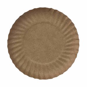 Prato Descartável 16 cm Papel Natural P-02 Indepal - 10UN