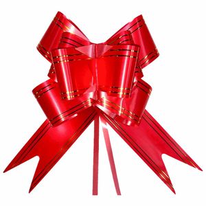 Laço Fácil Vermelho Filete Dourado 5175 | 10UN | Make +
