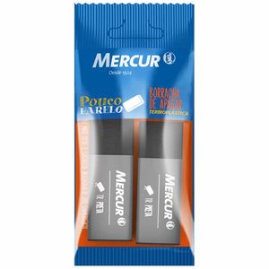 Borracha com Capa de Papel TR Preta 1125 Mercur - 2UN