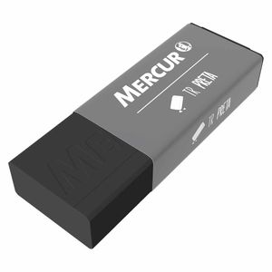 Borracha com Capa de Papel TR Preta 1125 Mercur - 2UN