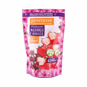 Sabonete Líquido Refil 450 ml Morango e Hibisco 1450R Premisse - UN