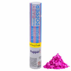 Lança Confete 30 cm Revelação Rosa 8230-FEC Popper - UN