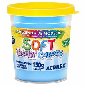 Massa para Modelar Soft Baby 150g Azul 0811 Acrilex - UN