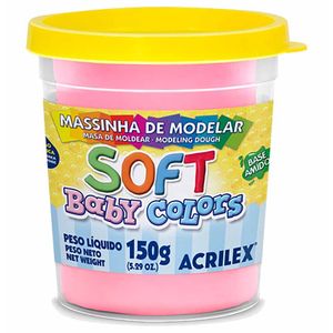 Massa para Modelar Soft Baby 150g Rosa 813 Acrilex - UN