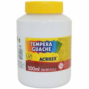 Tinta Guache 500ml Branca 0205 Acrilex - UN