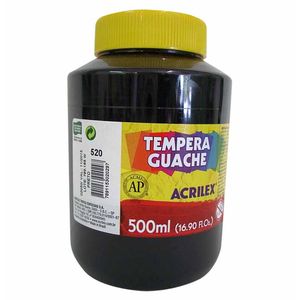Tinta Guache 500ml Preta 0205 Acrilex - UN
