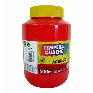 Tinta Guache 500ml Vermelho fogo 0507 Acrilex - UN