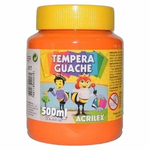 Tinta Guache 500ml Laranja 517 Acrilex - UN