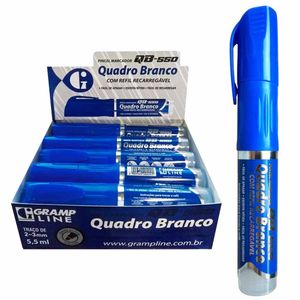 Pincel Marcador QB550 Azul | 10UN | Gramp Line