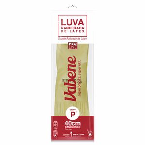 Luva Látex Ranhurada Cano Longo Tamanho P 1744 Vabene - PAR