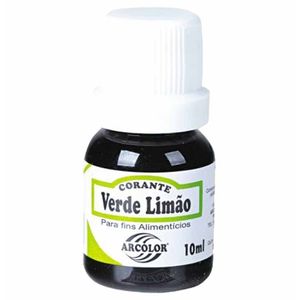 Anilina Liquida 10ml Verde Limao / 12Un / Arco Iris