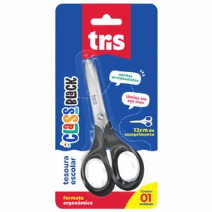 Tesoura Escolar 13 cm Class Black 611853 Tris - UN