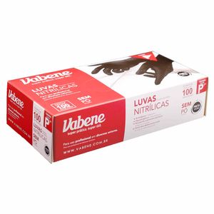 Luva Nitrílica sem Pó P Preta 3071 Vabene - 100UN