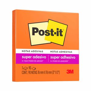Bloco Adesivo Post-it Laranja 90 Folhas 316 3m - BL