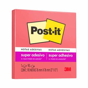 Bloco Adesivo Post-it Rosa Poppy 90 Folhas 204 | BL | 3M