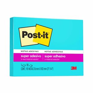 Bloco Adesivo Post-it Azul Eletric 90 Folhas 084 3m - BL
