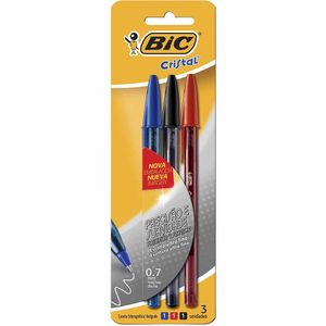 Caneta Esferográfica Cristal Cores 902487 | 3UN | BIC