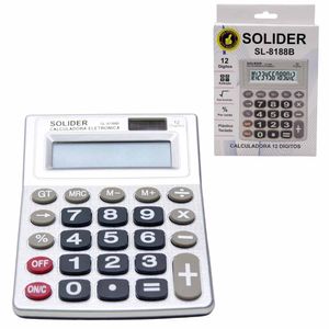 Calculadora de Mesa 12 Dígitos SL8188B | UN | Solider