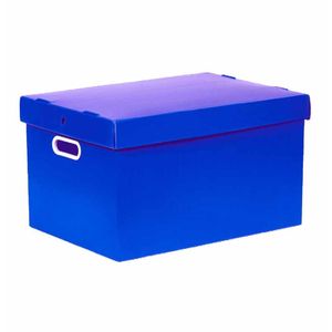 Caixa Organizadora Prontobox Media Lisa Azul / Un / Polycart