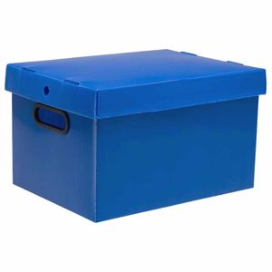 Caixa Organizadora Grande Prontobox Lisa Azul 7012 Polycart - UN