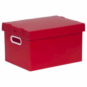 Caixa Organizadora Grande Prontobox Lisa Vermelha 7012 Polycart - UN