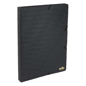 Pasta Plástica Aba Elastica Oficio Lombo 2 Line Preto 0268 Dello - UN