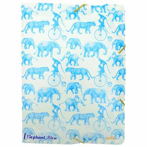 Pasta Plástica Elástica 1/2 Ofício L'Éléphant Bleu Dello - UN