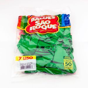 Bola de Soprar Nº 7 Verde Maçã 50UN | PCT | Balões São Roque