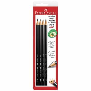 Lápis Preto Nº 2 EcoLápis Max SM1205 Faber-castell - 4UN