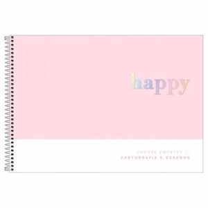 Caderno de Cartografia sem Seda 80 Folhas Happy Sortido 306291 Tilibra - 4UN