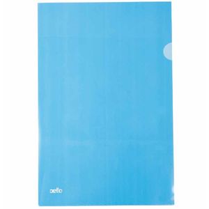 Pasta L Plástica 220x310mm A4 L15 Azul Plascony - 10UN