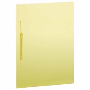Pasta Plástica com Trilho Lisa Amarelo R.500 0734 Plascony - 10UN