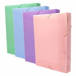 Pasta Plástica Aba Elástica A4 4cm Lolipop Azul A40LP 1061 Plascony - UN