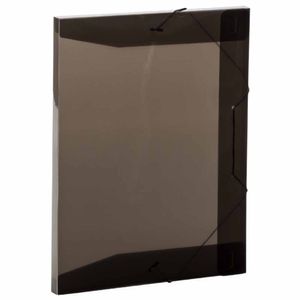 Pasta Plástica Aba Elástica Ofício 2cm Fumê A20B 1207 Plascony - 10UN