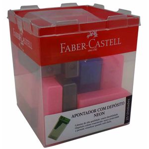 Apontador com Depósito Neon 125FLVZF Faber-castell - 25UN