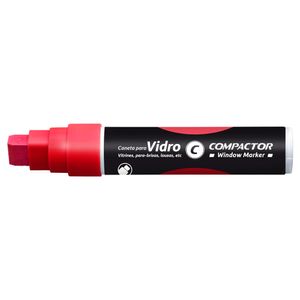 Marcador Para Vidros Window Marker Vermelho 8002 Compactor Compactor - UN