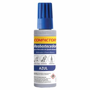 Tinta para Marcador Quadro Branco 30ml Azul 1001 Compactor - 12UN